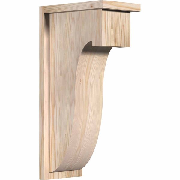 Ekena Millwork Del Monte Smooth Corbel w/Backplate, Douglas Fir, 7 1/2"W x 12"D x 24"H COR08X12X24DEL01SDF - main